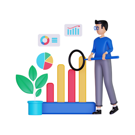 Rapport d'analyse des données  3D Illustration