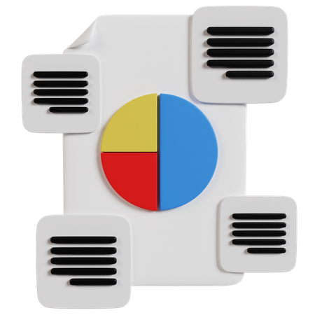 Rapport de comptabilité visuelle  3D Icon