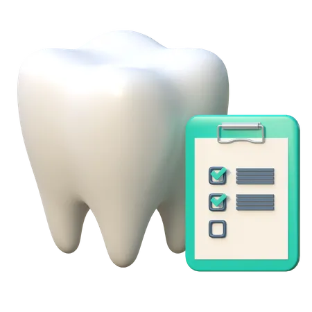 Rapport de contrôle des dents  3D Icon