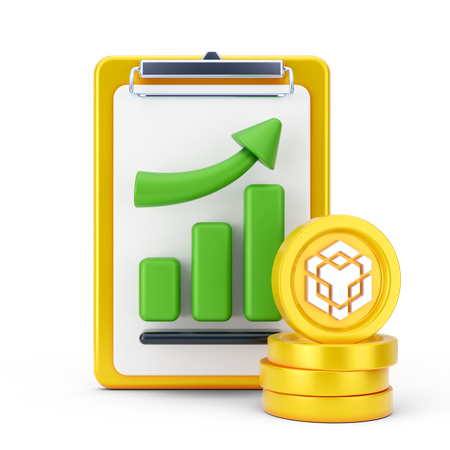 Rapport de croissance de binance  3D Icon