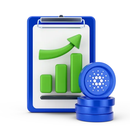 Rapport de croissance de cardano  3D Icon