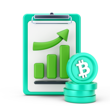 Rapport sur la croissance du bitcoin  3D Icon