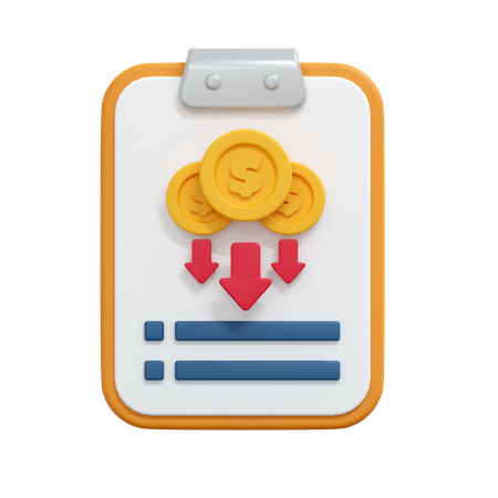 Rapport de diminution de la valeur  3D Icon