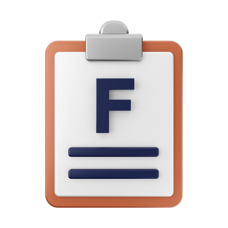 Rapport de note f  3D Icon