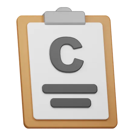 Rapport de note c  3D Icon