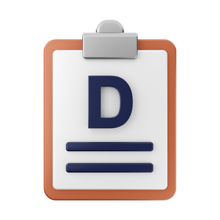Rapport de note D 3D Icon