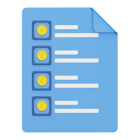 Rapport de paiement  3D Icon