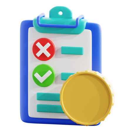 Rapport de paiement  3D Icon