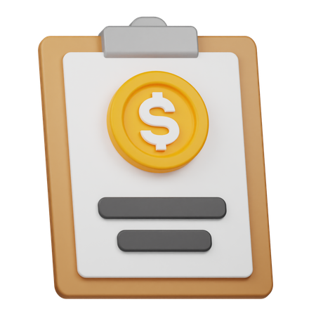 Rapport en dollars  3D Icon