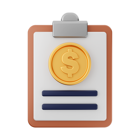 Rapport en dollars  3D Icon