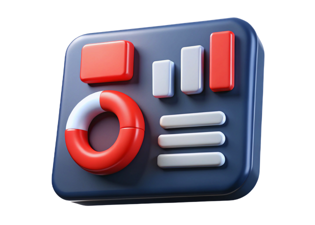 Rapport économique  3D Icon