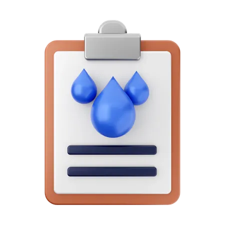 Rapport de facture d'eau  3D Icon