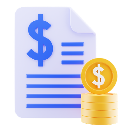 Rapport financier  3D Icon