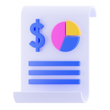 Rapport financier  3D Icon