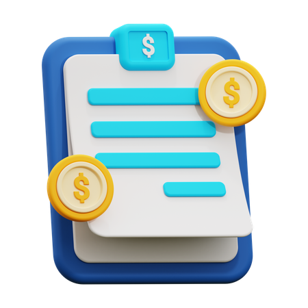 Rapport financier  3D Icon