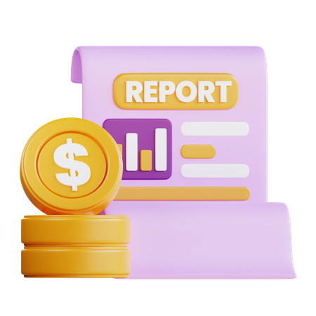 Rapport financier  3D Icon