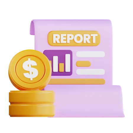 Rapport financier  3D Icon