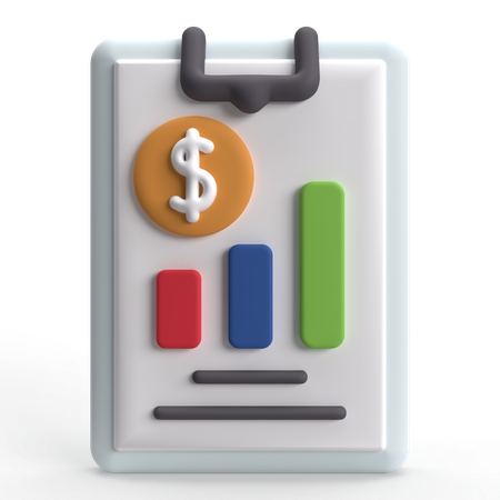 Rapport financier  3D Icon