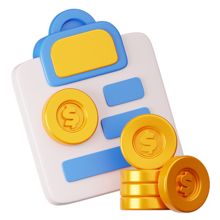 Rapport financier  3D Icon