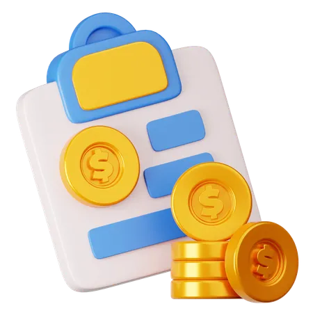 Rapport financier  3D Icon