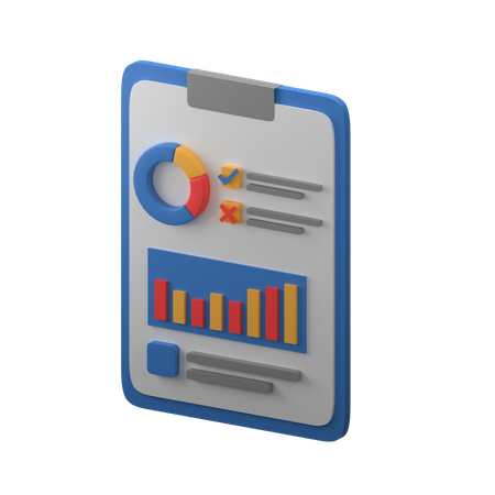 Rapport financier  3D Icon