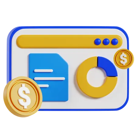 Rapport financier  3D Icon