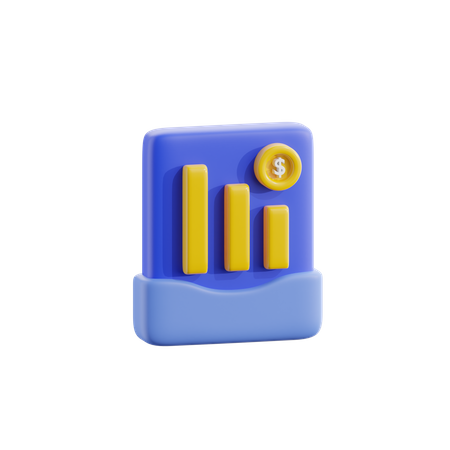 Rapport financier  3D Icon