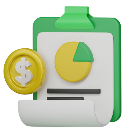 Rapport financier  3D Icon