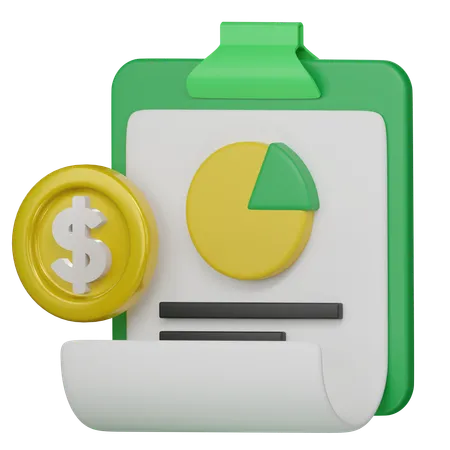 Rapport financier  3D Icon