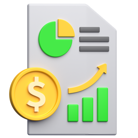 Rapport financier  3D Icon