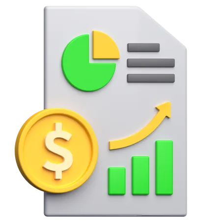 Rapport financier  3D Icon