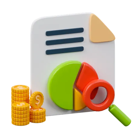 Rapport financier  3D Icon