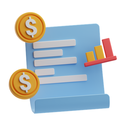 Rapport financier  3D Icon