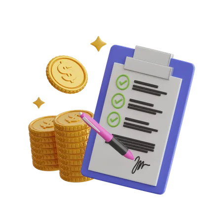 Rapport financier  3D Icon