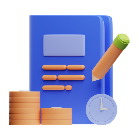 Rapport financier  3D Icon