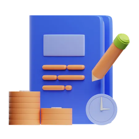 Rapport financier  3D Icon