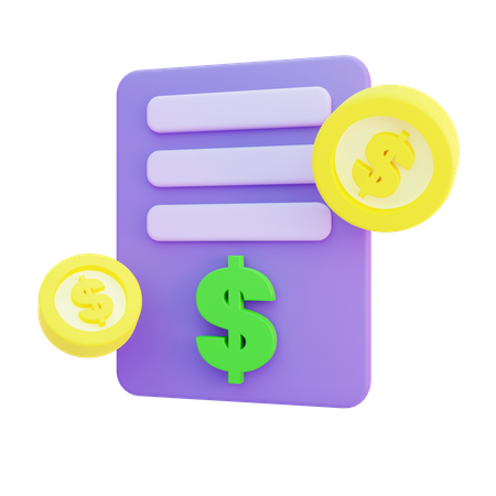 Rapport financier  3D Icon