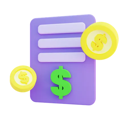 Rapport financier  3D Icon