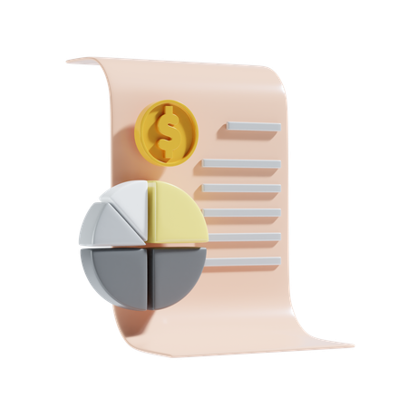 Rapport financier  3D Icon