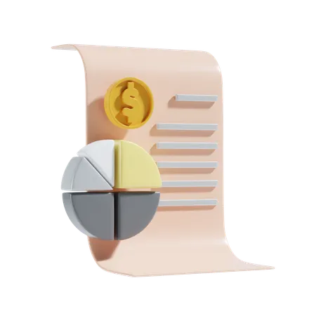 Rapport financier  3D Icon