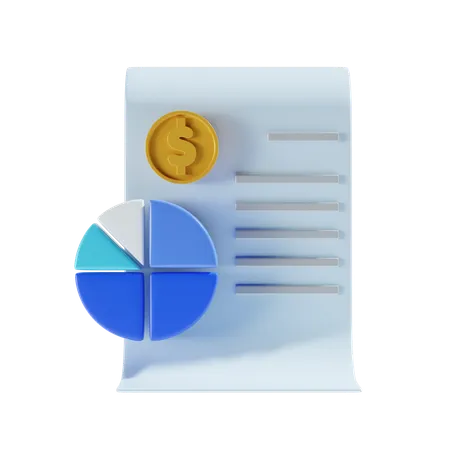 Rapport financier  3D Icon