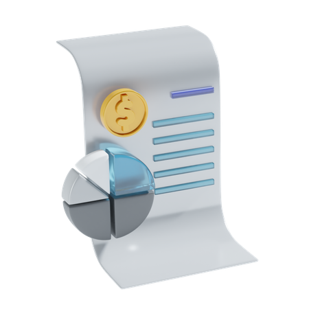 Rapport financier  3D Icon