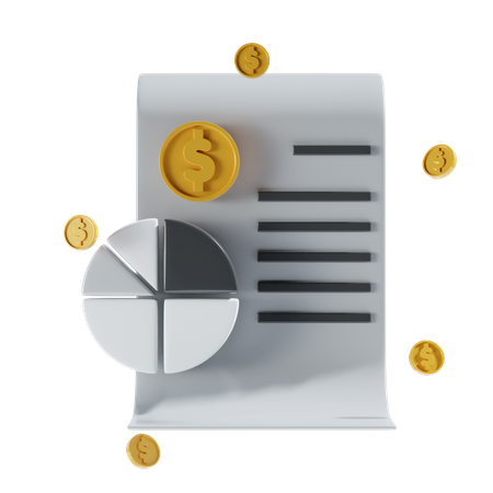 Rapport financier  3D Icon