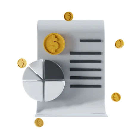 Rapport financier  3D Icon