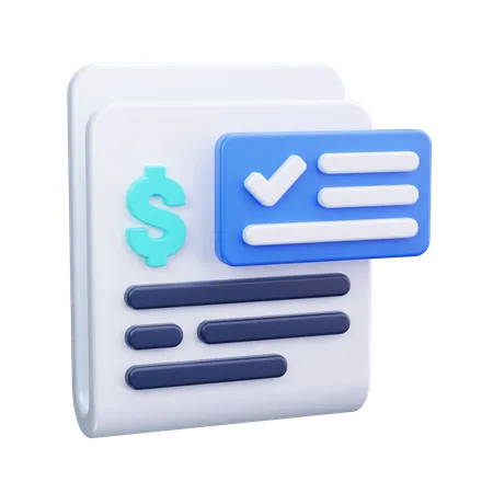 Rapport financier  3D Icon