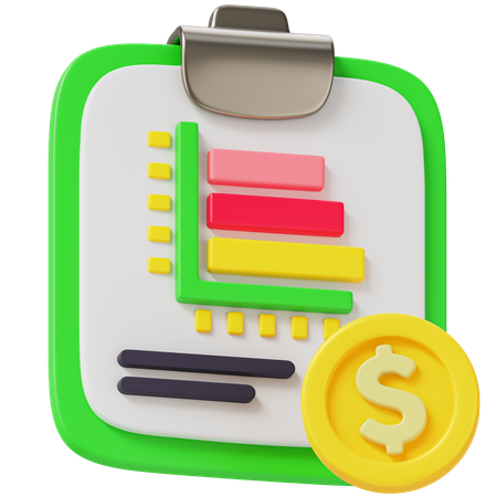 Rapport financier  3D Icon