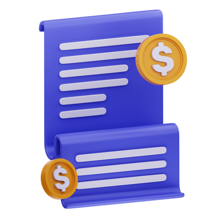 Rapport financier  3D Icon