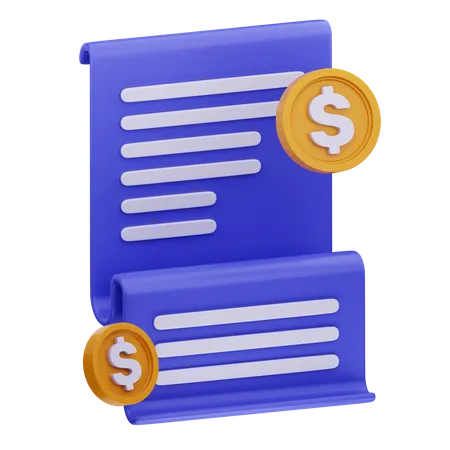 Rapport financier  3D Icon