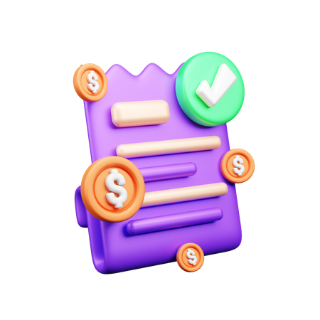 Rapport financier  3D Icon