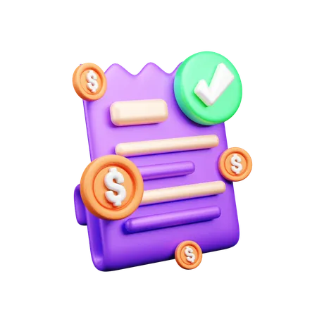 Rapport financier  3D Icon